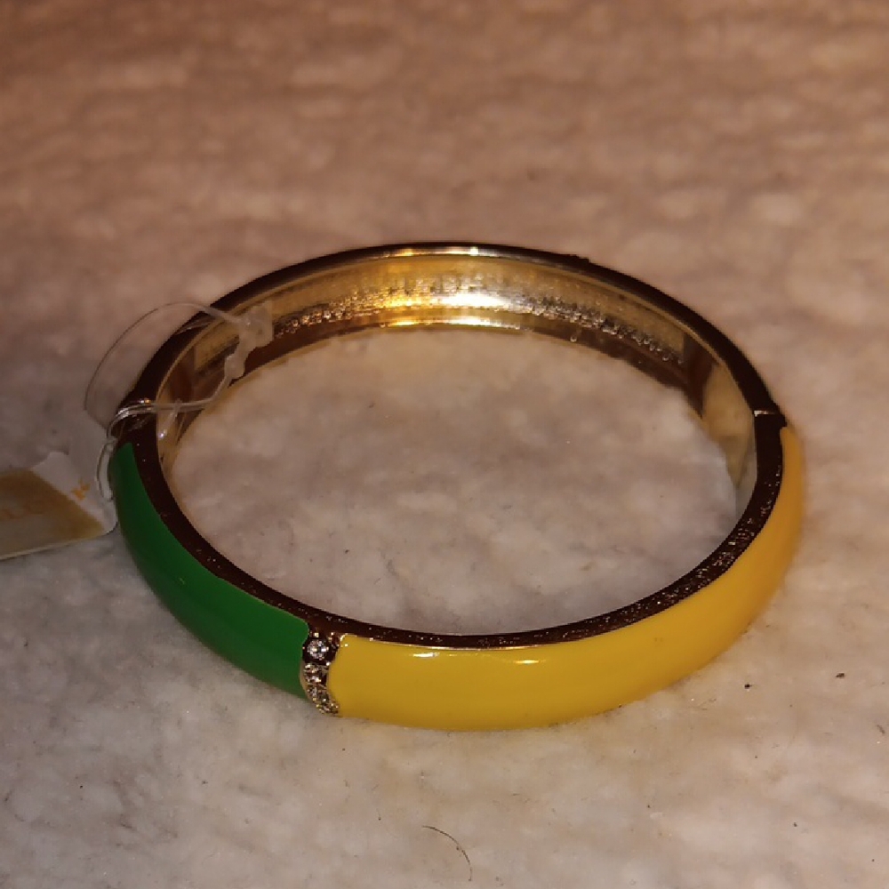 Yellow and Green Bangle Bracelet